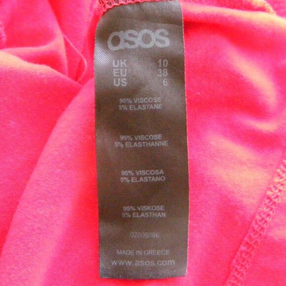 ASOS Relaxed Dress, 6, Jersey, Loose Shift, Pockets, Short sleeve, Solid Red - Picture 10 of 11